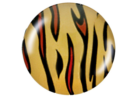 Kaboszony szklane z grafiką, K25 PT1142 / pomarańczowo-brązowy / 25mm / 2szt