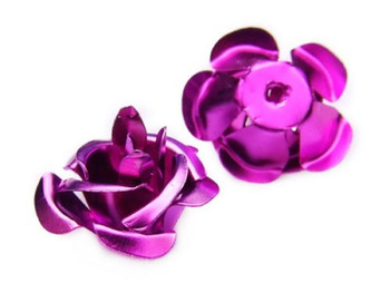 Róża ozdobna / miedziana / błyszcząca / 9x5mm / 40szt