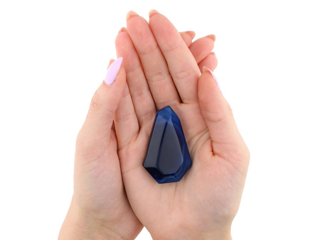 Agat / do oprawy / szlifowany / latawiec / 52-53x20-36mm / ciemny niebiesko-zielony / 1szt