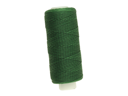 Sznurek do makramy woskowany / poliester / 0.35mm / zielony / szpulka 60m