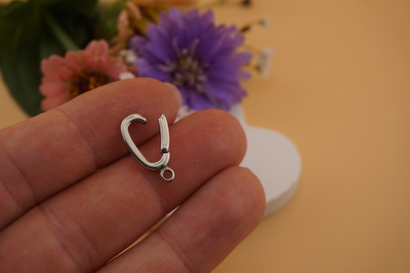 Krawatka odpinana / stal chirurgiczna / 8,5x17,5mm / srebrny / 1szt