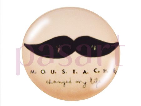 Kaboszony szklane z grafiką, K12 PT1035 / różowo-czarny / 12mm / 4szt