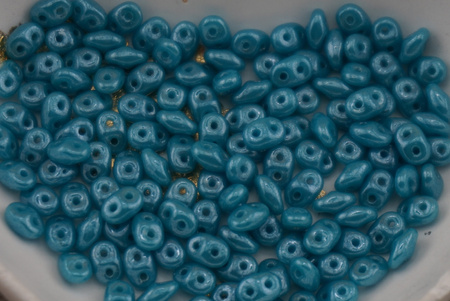 SuperDuo™ / 2.5x5mm / Luster - Dk Turquoise / 10g