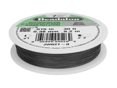 Beadalon™ / linka jubilerska / 0.38mm / srebrny / 9.2m