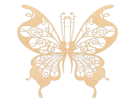 Motyl / zawieszka filigranowa / stal nierdzewna / 45x46x0.3mm / ciemny KC Gold / 1szt
