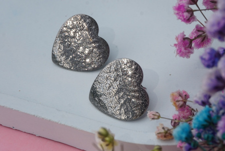 Sztyfty serca ozdobne / stal chirurgiczna / 20mm / srebrny / 2szt