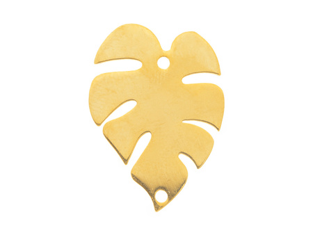 Monstera / łącznik / stal chirurgiczna / 24x18x1mm / złoty / 1szt
