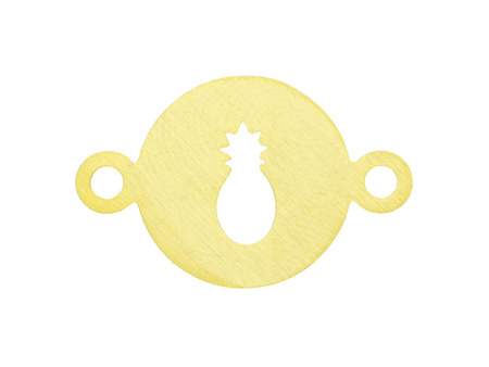Ananas / łącznik / stal chirurgiczna / 22x14x1 / złoty / 1szt