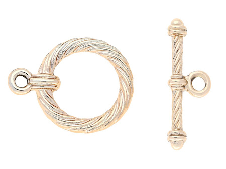 Zapięcie toggle / kłos / 24x18.5mm + 9x25mm / KC Gold / uchwyt 2mm / 1szt