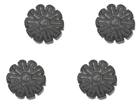 Hematyt, kamień naturalny / śnieżynka / 6.5x6.5x3.5mm / Classic Black / otwór 1mm / 6szt