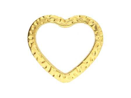 Serce łącznik / 16x18mm / stal chirurgiczna / złoty / 1szt