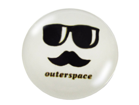 Kaboszony szklane z grafiką, K14 PT1006 / biało-czarny / 14mm / 4szt