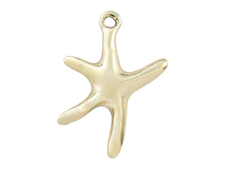 Rozgwiazda / zawieszka charms / 28x20mm / KC Gold / 2szt