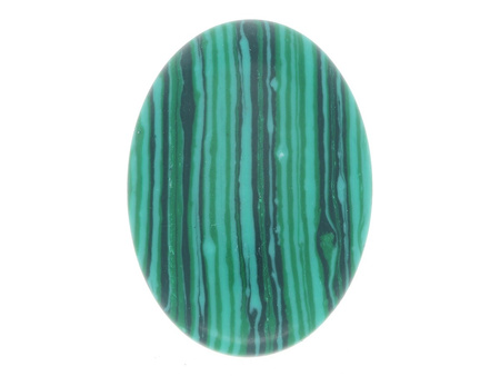Malachit / kaboszon / owal / 18x25x6mm / zielony / 1szt