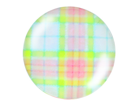 Kaboszon szklany z grafiką K12 PT1425 / zielony / 12mm / 4szt