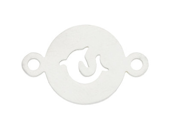 Delfin / łącznik / stal chirurgiczna / 14x22x1.2 / srebrny / 1szt