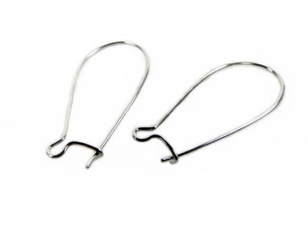 Bigle zamknięte, klasyczne / posrebrzane / 16x8mm / grubość drutu 0,8mm / 16szt