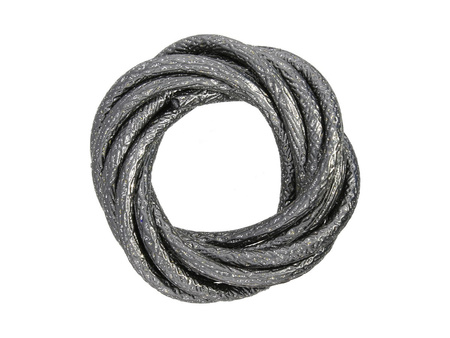 IcedWater™ / rzemień klejony / okrągły / 3mm / czarny / 1m