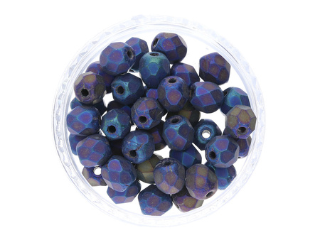 Firepolish™ / 4mm / Matte Iris / Blue / 40szt