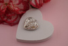 Serce złoto - srebrne / zawieszka stal chirurgiczna / 19x20mm / 1szt