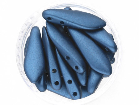 CZECHMATES™ / koraliki szklane / Daggers / 5/16mm / Pearl Coat / Steel Blue / 15szt