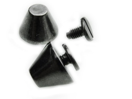 Ćwieki stożki ścięte, kolor czarny, 11mm, 5szt