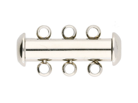 Zapięcie magnetyczne zakładkowe / stal chirurgiczna / 20x10mm / srebrny / uchwyt 1.5mm / 1szt