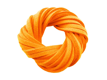 Rzemień ekologiczny, zamszowy / brzoskwiniowy, neonowy / 3x1.5mm / 95cm