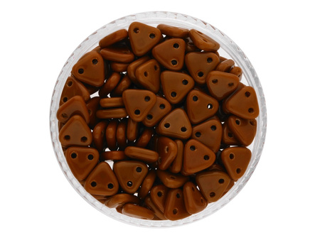 CZECHMATES™ / koraliki szklane / Triangle / 6mm / Opaque / Umber / 5g