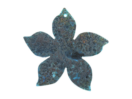 Agat / zawieszka / kwiat / 58x60x12mm / niebieski / 1szt