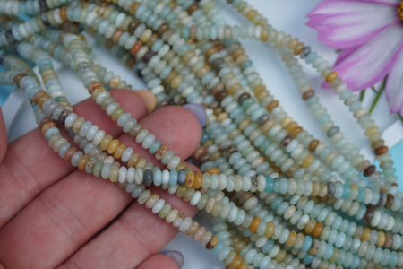 Amazonit / sznur kamieni / dyks / 4x2mm / 180szt