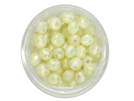 CrystaLove™ / kryształki szklane / rondelle / 3x4mm / waniliowy / opalizujący / 147szt