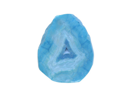 Agat druzy / plaster nieregularny / 42x34x8mm / niebieski / 1szt