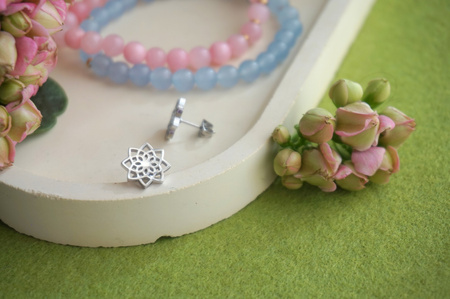 Sztyfty z zatyczkami / rozeta / stal chirurgiczna / 12mm / srebrny / 2szt