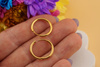 Kolczyki kółka / stal chirurgiczna / 14mm / grubość 2mm / złoty / 2szt