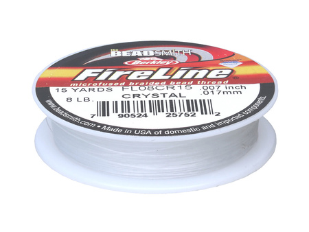 Beadsmith™ / nić FireLine / polietylen / grubość 0.17mm / Crystal / 13.65mm