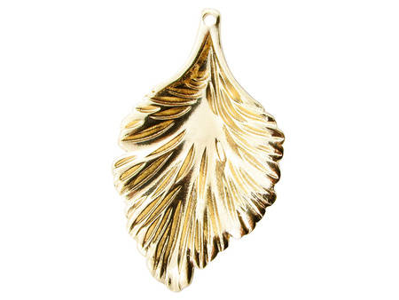 Liść lilii 46x28mm, zawieszka / kolor złoty, KC Gold / otwór 1.5mm / 1szt