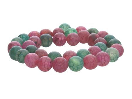 Agat Turmalin / matowy / kula / 6mm / 58szt