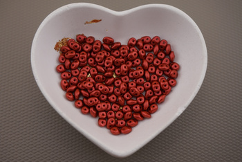 SuperDuo™ / 2.5x5mm / Matte - Metallic Lava / 10g