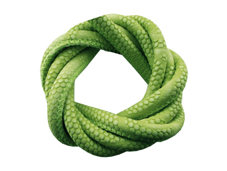 Rzemień Lizard™, ekologiczny, szyty 5x7mm / zielony / 1m