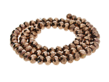 CrystaLove™ / kryształki szklane / rondelle / 2x3mm / Dk Brown Lustered /150szt