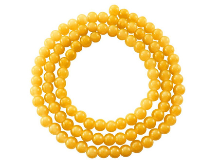 Koraliki MIST™ kula 6mm / żółty, szafranowy / otwór 1.8mm / 1sznur / 140 koralików