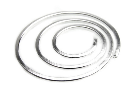 Element ozdobny, posrebrzany / spirala / 28x3mm / 1szt