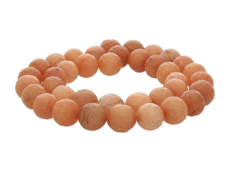 Agat / kula fasetowana / 10mm / pastelowy pomarańczowy / 35szt