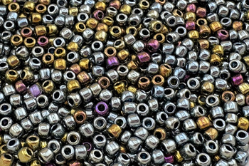 TOHO™ / Round / 11/0 / Galvanized Blue Gold / 10g