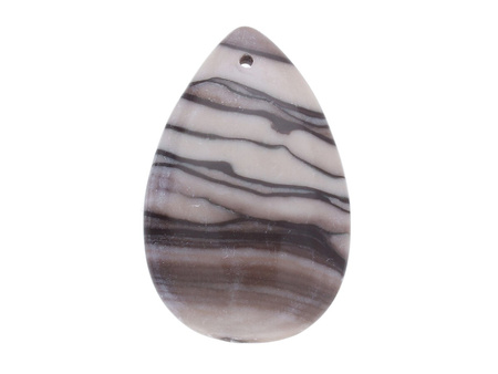 Jaspis Zebra Cappuccino / zawieszka / kropla / 43x30x6mm / 1szt