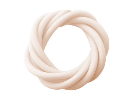 Kauczuk jubilerski, rzemień kauczukowy / kremowy / 5mm / 0,2m