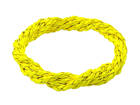 Rzemień ekologiczny, pleciony, okrągły / żółty / 3mm / 1m