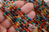 Agat multikolor / kula fasetowana / 4mm / sznur / około 84szt