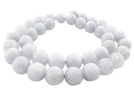 Agat, kula fasetowana 8mm / szary, platynowy / otwór 1.6mm / 45szt / 1 sznur